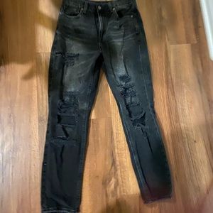 Black ripped American Eagle Jeans